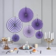 thumbnail image 1 of Efavormart Set of 6 Purple Paper Fan Decorations Paper Pinwheels Wall Hanging Decorations Kit - 8" | 12" | 16", 1 of 11