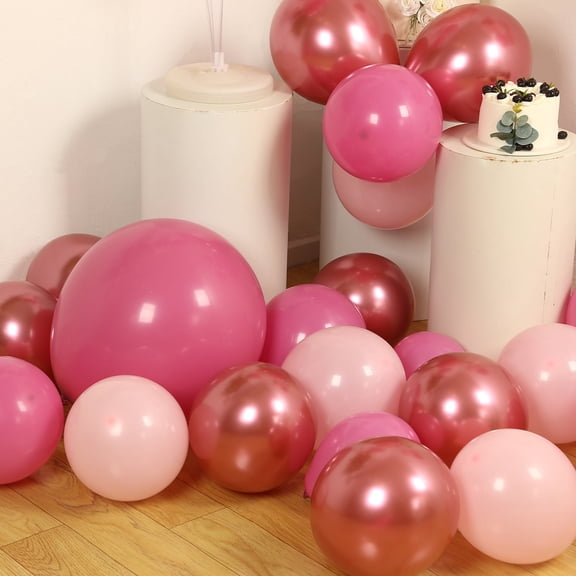 Efavormart Set of 94 Rose Gold Pink Biodegradable Latex Balloon Garland Kit, Thick Party Balloon Arch