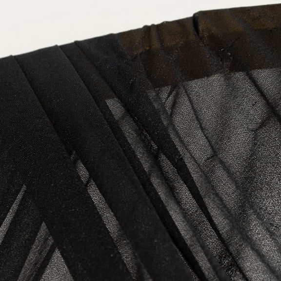 Efavormart Sheer Wedding Arch Drape – 5ftx14ft Black Sheer Curtain Backdrop, Ceiling Drapery Panel