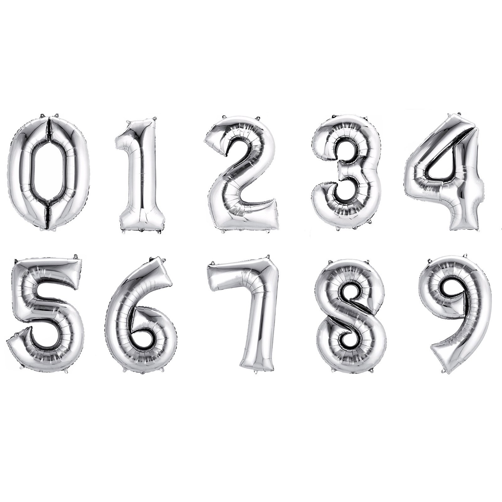 16-Inch Aluminum Foil Alphabet & Number Balloons Set - Green, For Birthday Party Decor