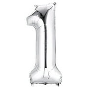 Efavormart Silver 40" tall Alphabet Letters / Number Foil Balloons Birthday Party  Decorations Graduation New Year Party Supply - 1