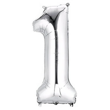 Efavormart Silver 40" tall Alphabet Letters / Number Foil Balloons Birthday Party Decorations Graduation New Year Party Supply - 1