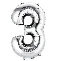 Efavormart Silver 40" tall Alphabet Letters / Number Foil Balloons Birthday Party  Decorations Graduation New Year Party Supply - 3