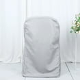 thumbnail image 1 of Efavormart Silver Linen Polyester Folding Chair Cover Dinning Chair Slipcover For Wedding Party Event Banquet Catering, 1 of 5