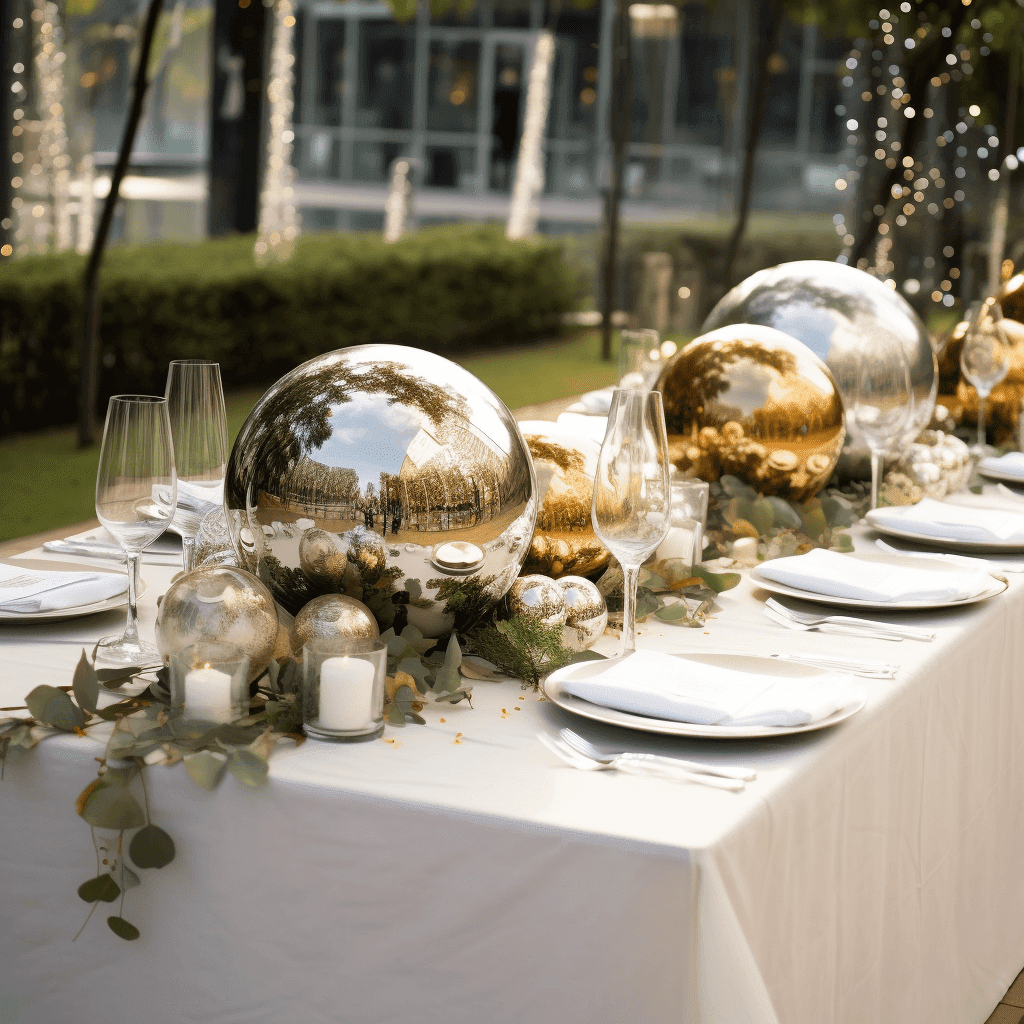 Efavormart Silver Stainless Steel Gazing Globe Mirror Ball, Reflective Shiny Hollow Garden Spheres - 16"