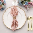 thumbnail image 1 of Efavormart Sparkly Blush Rose Gold Leaf Vine Embroidered Sequin Tulle Cloth Dinner Napkins, Sheer Decorative Napkins, 1 of 11
