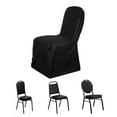 thumbnail image 1 of Efavormart Stretch Scuba Banquet Chair Cover Dinning Event Slipcover For Wedding Party Banquet Catering - Black, 1 of 8