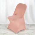 thumbnail image 1 of Efavormart Stretchy Spandex Fitted Folding Chair Cover Dinning Event Slipcover For Wedding Party Banquet Catering- Dusty Rose, 1 of 8