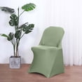 thumbnail image 1 of Efavormart Stretchy Spandex Fitted Folding Chair Cover Dinning Event Slipcover For Wedding Party Banquet Catering - Eucalyptus Sage Green, 1 of 11