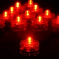 thumbnail image 1 of Efavormart Submersible LED Waterproof Light RGB for Vase Wedding Party Fish Tank Tea Vase Battery Candles - Red-12pcs, 1 of 11