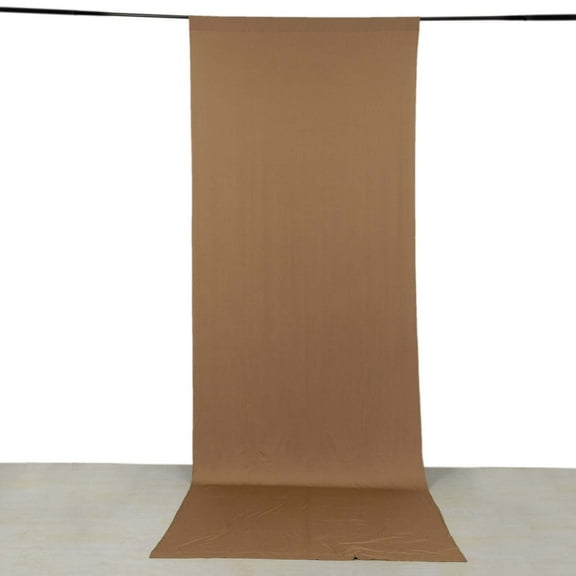 Efavormart Taupe 4-Way Stretch Spandex Drapery Panel with Rod Pockets, Photography Backdrop Curtain - 5ftx14ft