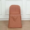 thumbnail image 1 of Efavormart Terracotta Linen Polyester Folding Chair Cover Dinning Chair Slipcover For Wedding Party Event Banquet Catering, 1 of 11