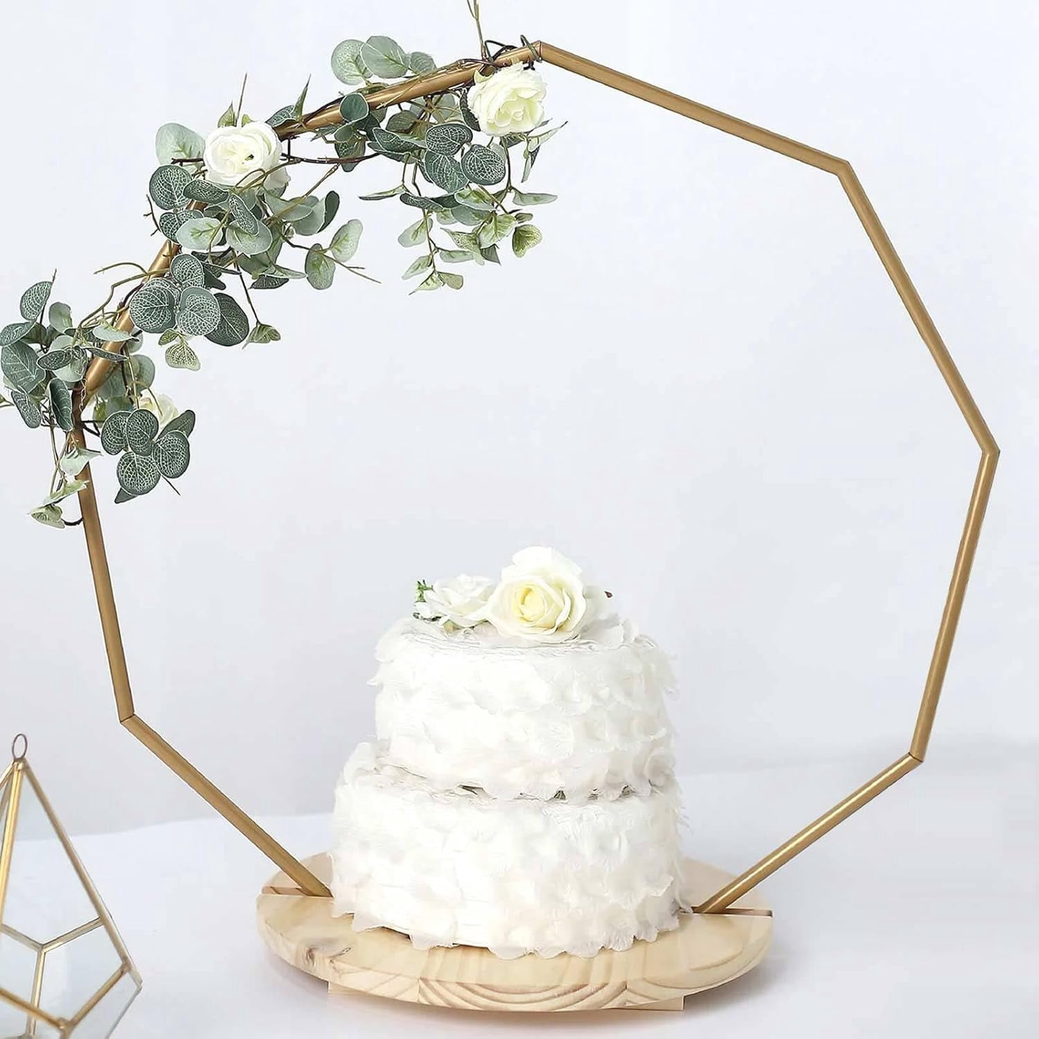 Efavormart Wedding Arch Cake Stand, Metal Floral Centerpieces Display ...