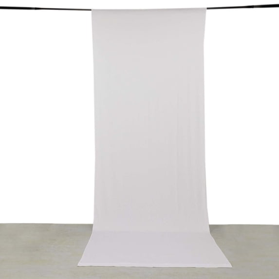 Efavormart White 4-Way Stretch Spandex Drapery Panel with Rod Pockets, Photography Backdrop Curtain - 5ftx14ft