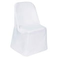 thumbnail image 1 of Efavormart White Polyester Folding Round Chair Covers, Reusable or 1x Use Chair Covers, 1 of 5