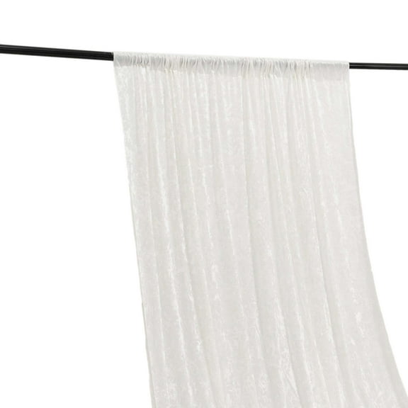 Efavormart White Premium Smooth Velvet Divider Backdrop Curtain Panel, Privacy Photo Booth Event Drapes with Rod Pocket - 5ftx12ft