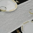 thumbnail image 1 of Efavormart White Sequin Premium Table Runners For Weddings Birthday Parties Banquets Decor Fit Rectangle and Round Table 108x12", 1 of 9
