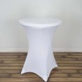 thumbnail image 1 of Efavormart White Wholesale Stretchy Spandex Tablecover For Cocktail Table Wedding Party Bar Restaurant Tablecloth, 1 of 9