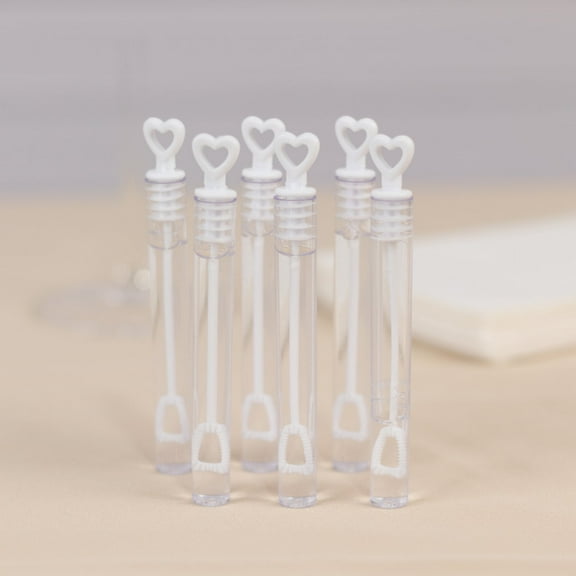Efavormart Wholesale 48 pack Heart Tube Bubbles Wedding Bridal Favor  for Wedding, Anniversary, Engagement, Bridal, Celebration, Valentine’s Day, Family Reunion, and Gift for Couple Boy Girl