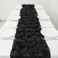 thumbnail image 1 of Efavormart Wonderland Rosette Premium Table Runners For Weddings Party Banquets Decor Fit Rectangle and Round Table - Black, 1 of 11