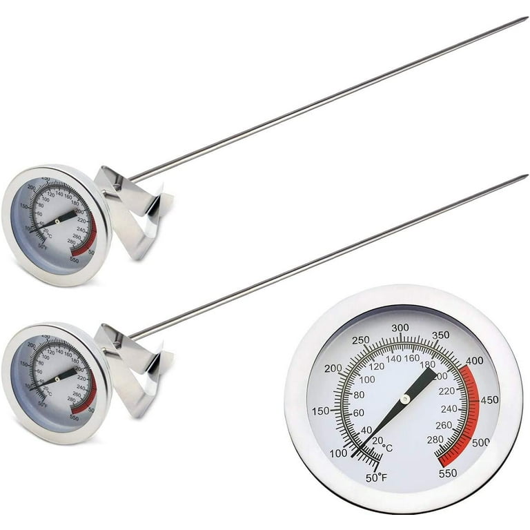 Efeng Oil Thermometer deep Fry(2 Pack) with Clip & 15 Long stem -  Classical Candy Thermometer,Long Fry Thermometer for Turkey Fryer,Tall  pots,Beef,Lamb,Meat, Food Cooking 2 15 Inch 