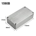 thumbnail image 1 of Effect Aluminum Box Metal Electric Case Instrument Silver Enclosure Project Box 1590B （112X60X31Mm）, 1 of 8