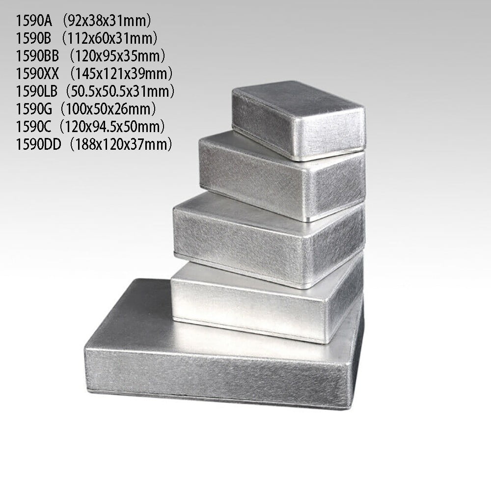 Effect Aluminum Box Metal Electric Case Instrument Silver Enclosure