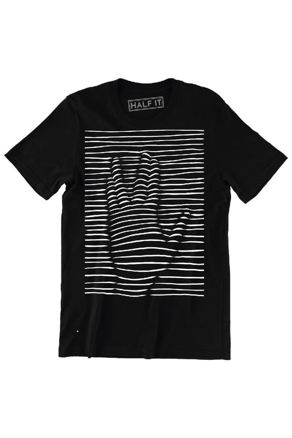 Effect Design Of A Hand Made With Lines 3D Optical Illusion Mens T-Shirt