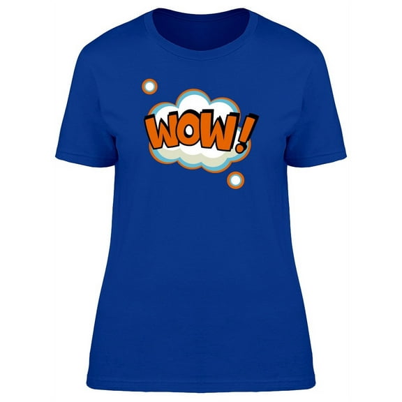 Effect Pop Comic Bubbles Wow T-Shirt Women -Image by Shutterstock, Female x-Large