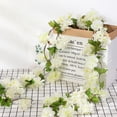 thumbnail image 1 of The Effect Is Realistic Variety Of Styles Home Decoration Plastic Fake Flower Wedding Decorations Garden Decoration Cherry Blossom Vine Ceiling Decoration White 2.3m 1 Bunch Of 90 Flowers, 1 of 3
