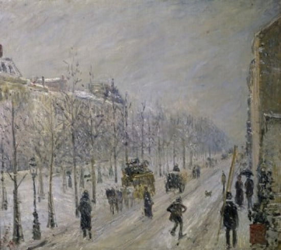 The Effect of Snow on the Boulevards Appearance (Les Boulevards Exterierus-Effet de Neige) Camille Pissarro (1830-1903French) Musee de Marmatton Paris Canvas Art - Camille Pissarro (18 x 24)