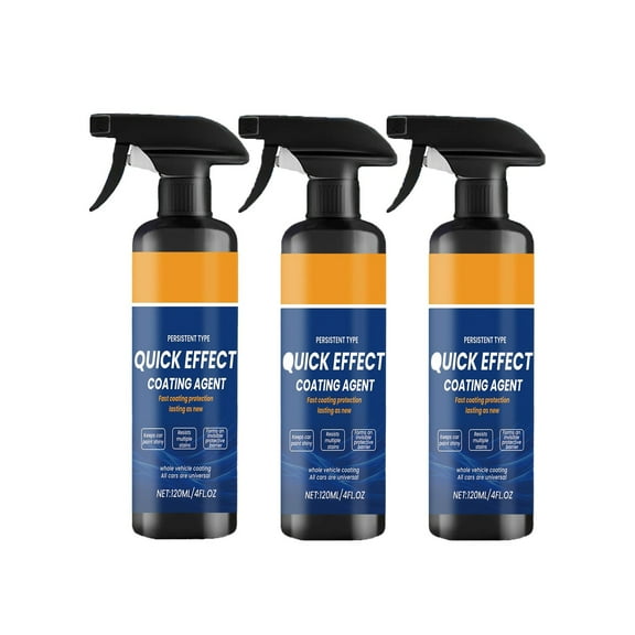 Effective Car Quick-Acting Coating Agent Spray,Quick Effect Coating Agent, 3 In 1 High Protection Quick Car Coating Spray,Restore Car Shine and Long-Lasting Protection,120ml,3Pc