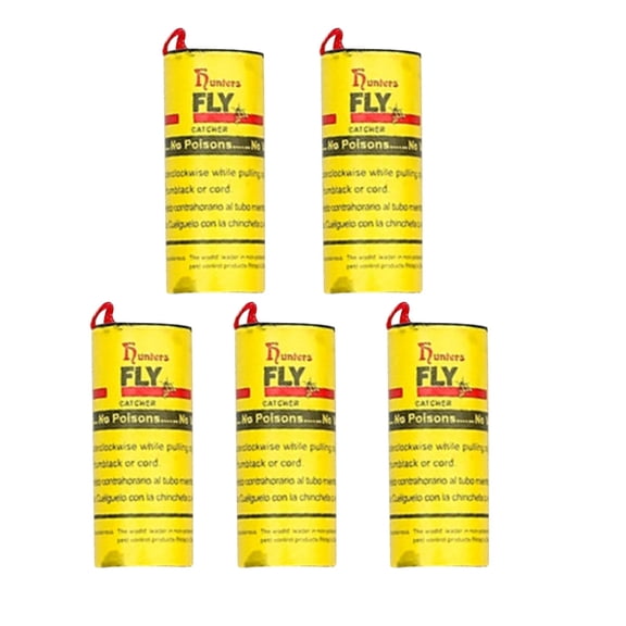 Effective Fly Catcher Sticky Trap Non-Toxic, Eco-Friendly Fly Control Solution for Indoor & Outdoor Use Pack of 5