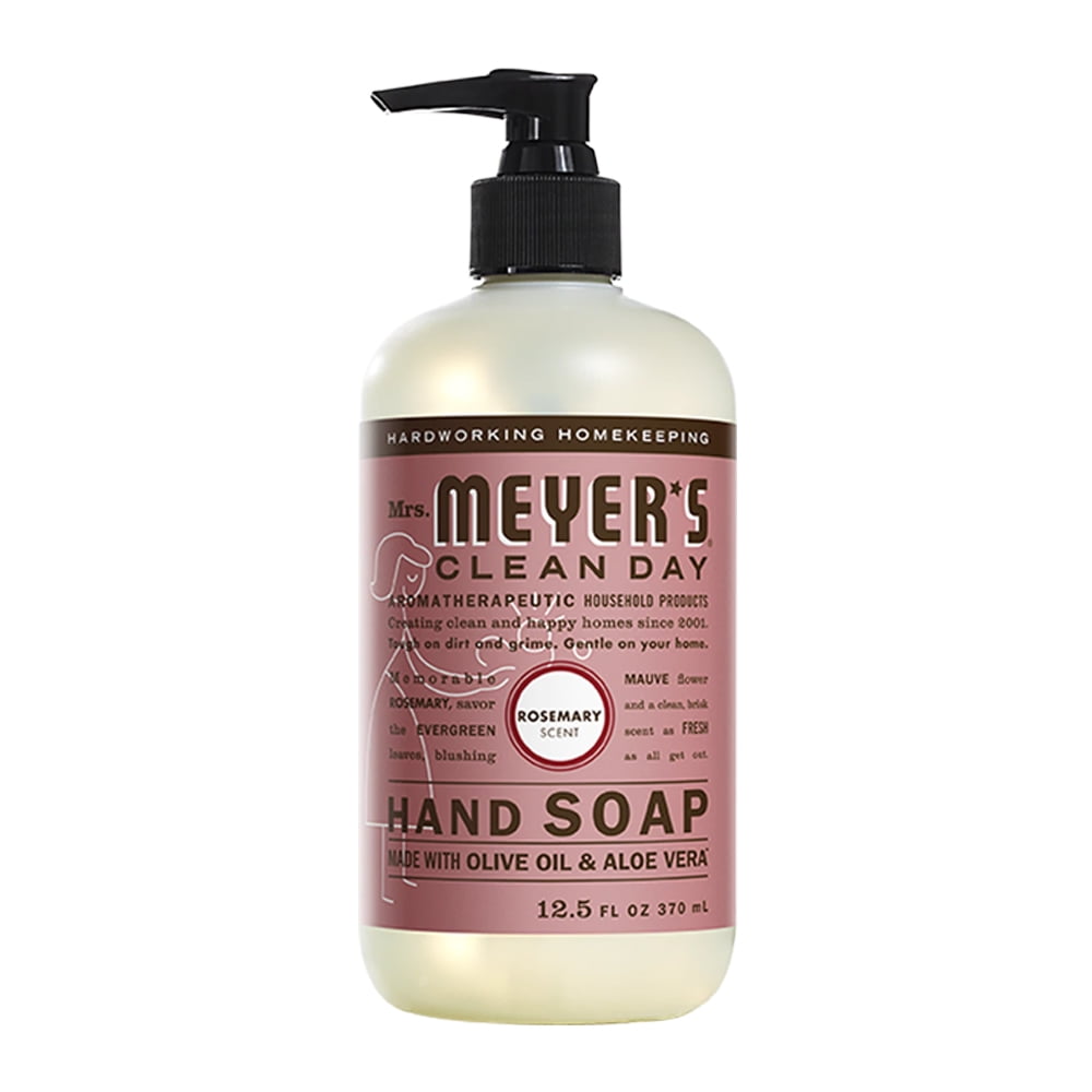 Effective Liquid Hand Soap for Daily Use | Natural Hand Soap w/ Essential Oils for Hand Wash | Cruelty Free Eco Friendly Product, 1 Bottle Geranium, 1 Bottle Rosemary, 12.5 OZ each