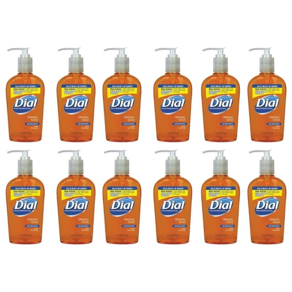 Effective Liquid Hand Soap Hand Soap| Dermatologist Tested Gold Scented Moisturizing Soap for Daily Hand Wash- Clinically Proven| Refillable Soap Bottle with Pump 7.5 Fl OZ Per Pack, Pack of 12