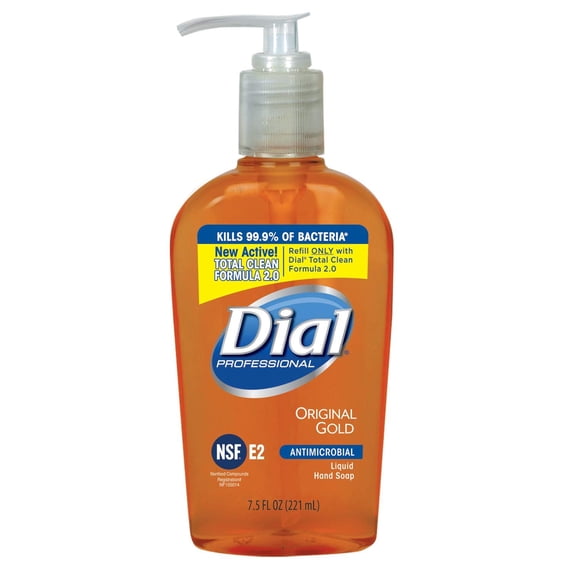 Effective Liquid Hand Soap- The Ideal Sensitive Skin Hand SoapGold Scented Clinically Proven| Refillable Soap Bottle with Pump 7.5 Fl OZ Per Pack, Pack of 1