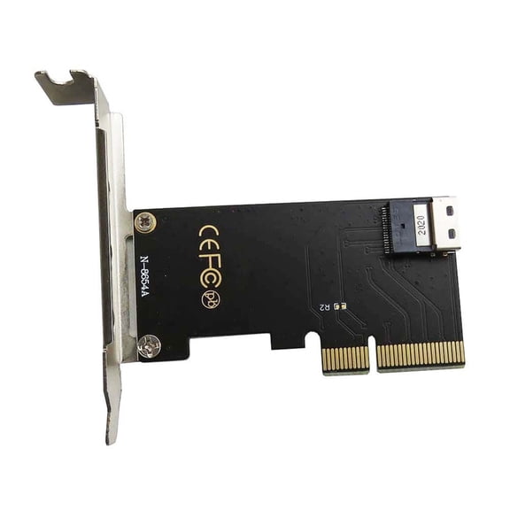 Effective PCIe to Slimlines SFF8654 Adapter Card Computer Hard Drive Fast Data Transfer Card Half Height Baffle