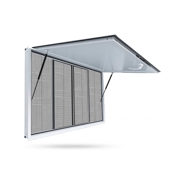 Effective Protection, Built-in Black Grid Screen (Mosquito Blocking), 85 Wide Opening, 35" Height, for Food Truck Service Window