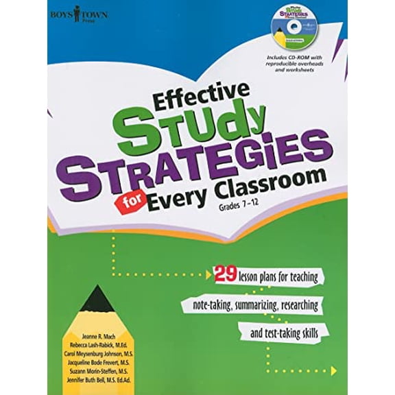 Pre-Owned Effective Study Strategies for Every Classroom: Grades 7-12: 29 Lessons Plans for Teaching Note-Taking, Summarizing, Researching and Test-Taking Skill (Paperback) 1889322946 9781889322940