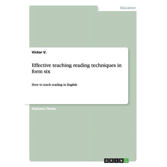 Effective teaching reading techniques in form six : How to teach reading in English (Paperback)