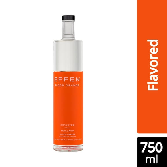 Effen Blood Orange Flavored Vodka, 750 ml Bottle, ABV 37.5%