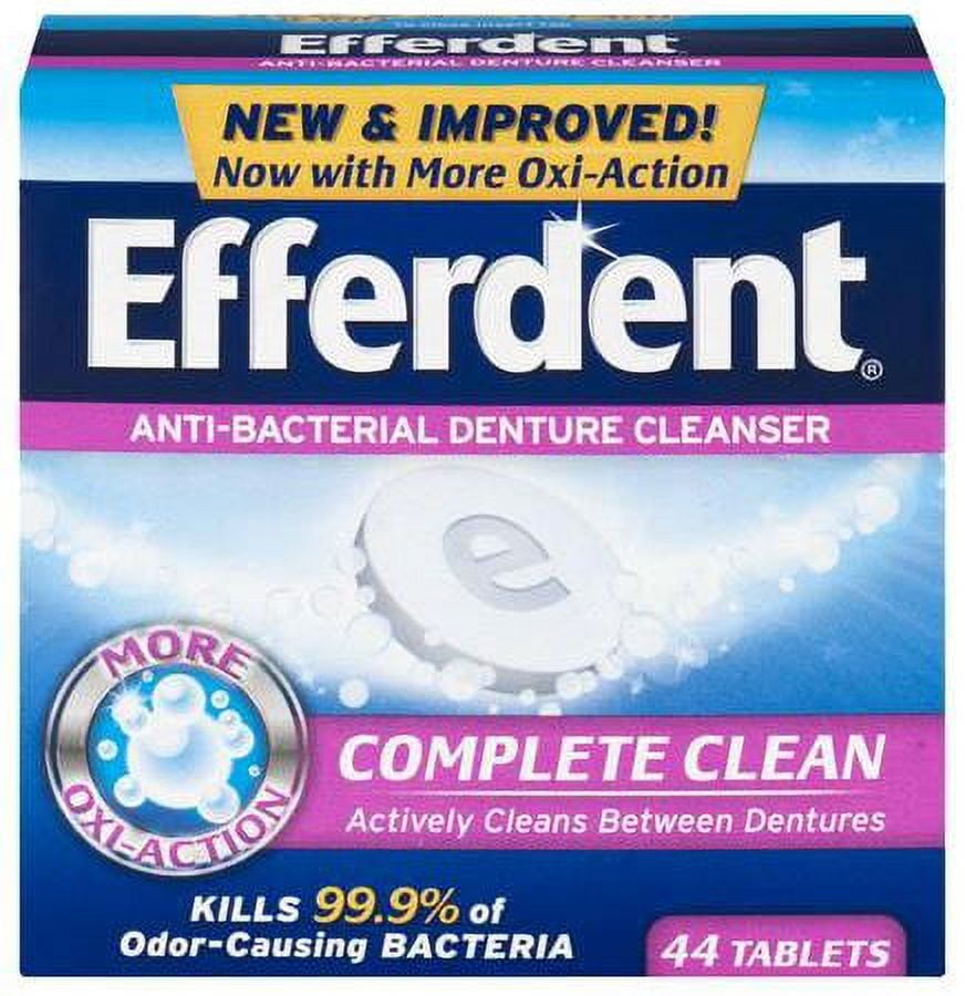 Efferdent AntiBacterial Denture Cleaner 44 Tabs (Pack of 2)