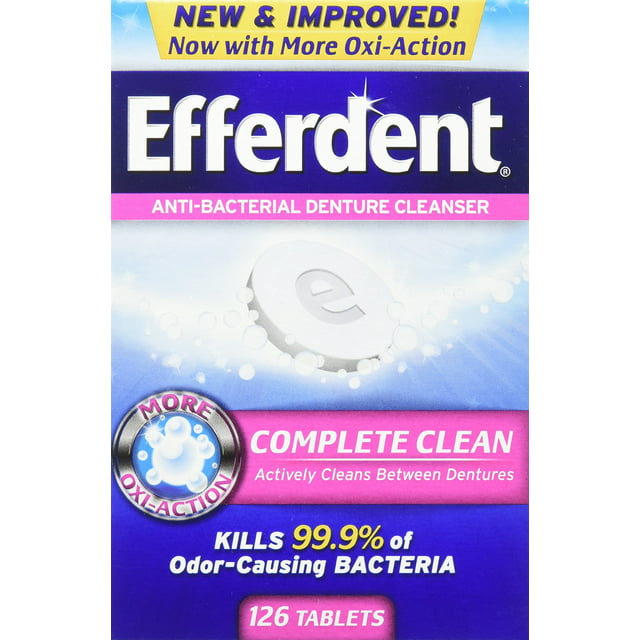 Efferdent Denture Cleaner 252 Piece Tablets - Walmart.com