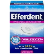 Efferdent Original Anti-Bacterial Denture Cleanser Tablets 126 ea Pack of 6