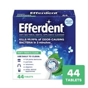 Efferdent Plus Mint Anti-Bacterial Denture Cleanser Tablets 44 ea Pack of 6