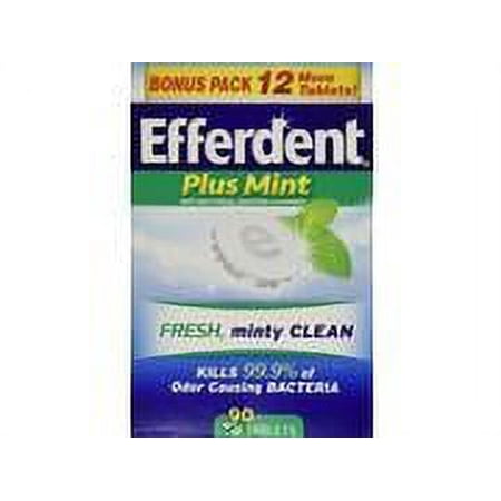 Efferdent Plus Mint Anti-Bacterial Denture Cleanser Tablets (Pack of 8)