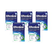 Efferdent Plus Mint Denture Cleanser Tablets, 90 ct Pack - 5