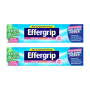 Effergrip Denture Adhesive Cream, Extra Strong Holding Power, 2.5 oz (Pack - 2)