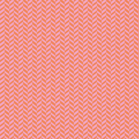 Effervescence Herringbone - Pink/Orange (1yard)