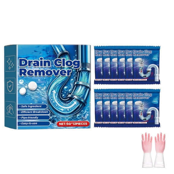 Effervescent Drain Clog Remover Tablets,Drain Cleaning Tablets,Sink Cleaner Tablet,Drains Clog Remover Tablet For Kitchen Sink And Toilet,Agent Unclogging Sink Hair Cleaner For Kitchen (1PC)